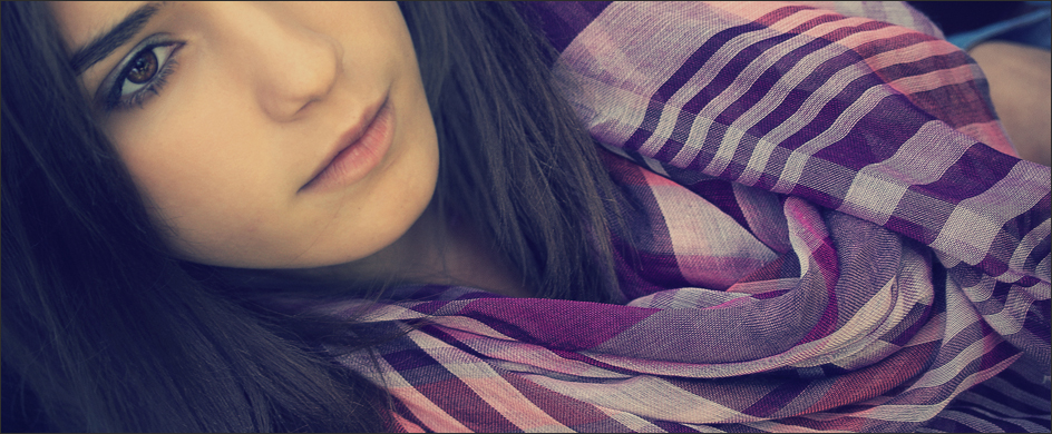 Purple scarf tartan